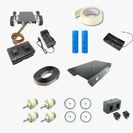 Metal Wired Robot Kit – Robotics Kit with a chassis and four 300 RPM motors